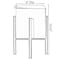 Vintiquewise Indoor and Outdoor White Iron Planting Box with Black Wooden Frame, Large Planter QI004170.L - alternate 4